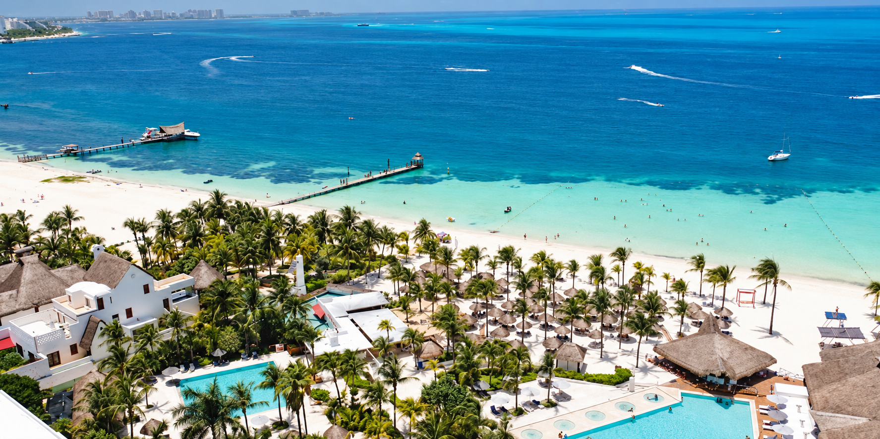 Real photograph of the beach at Presidente InterContinental Cancun