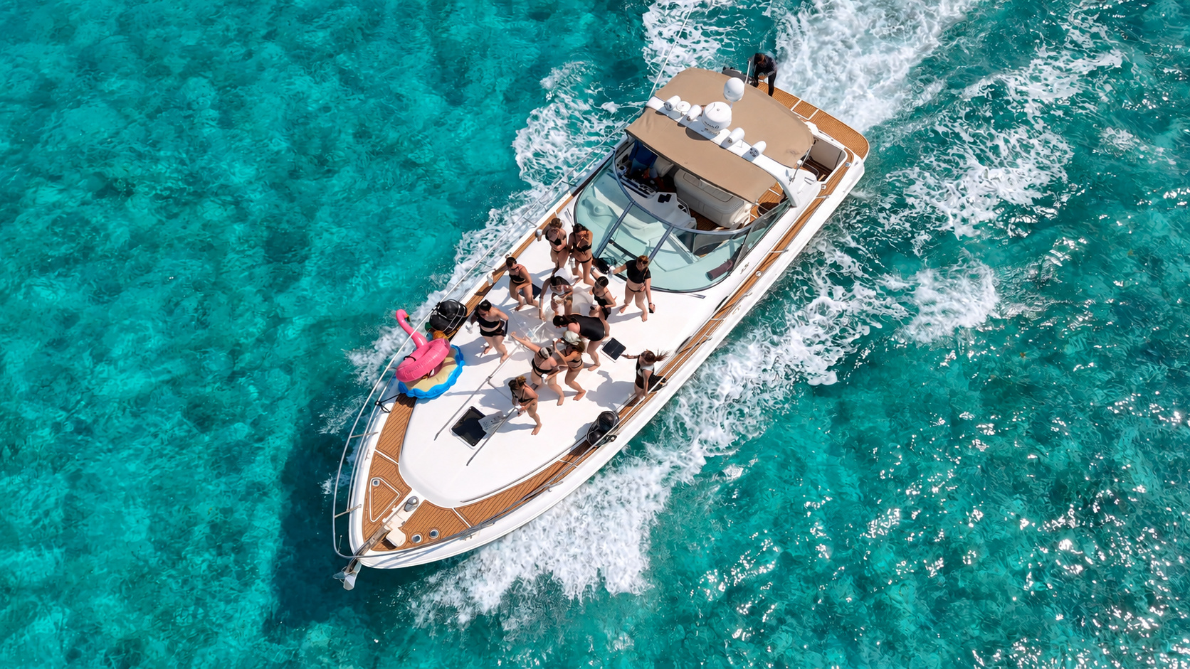 Aerial yacht photography