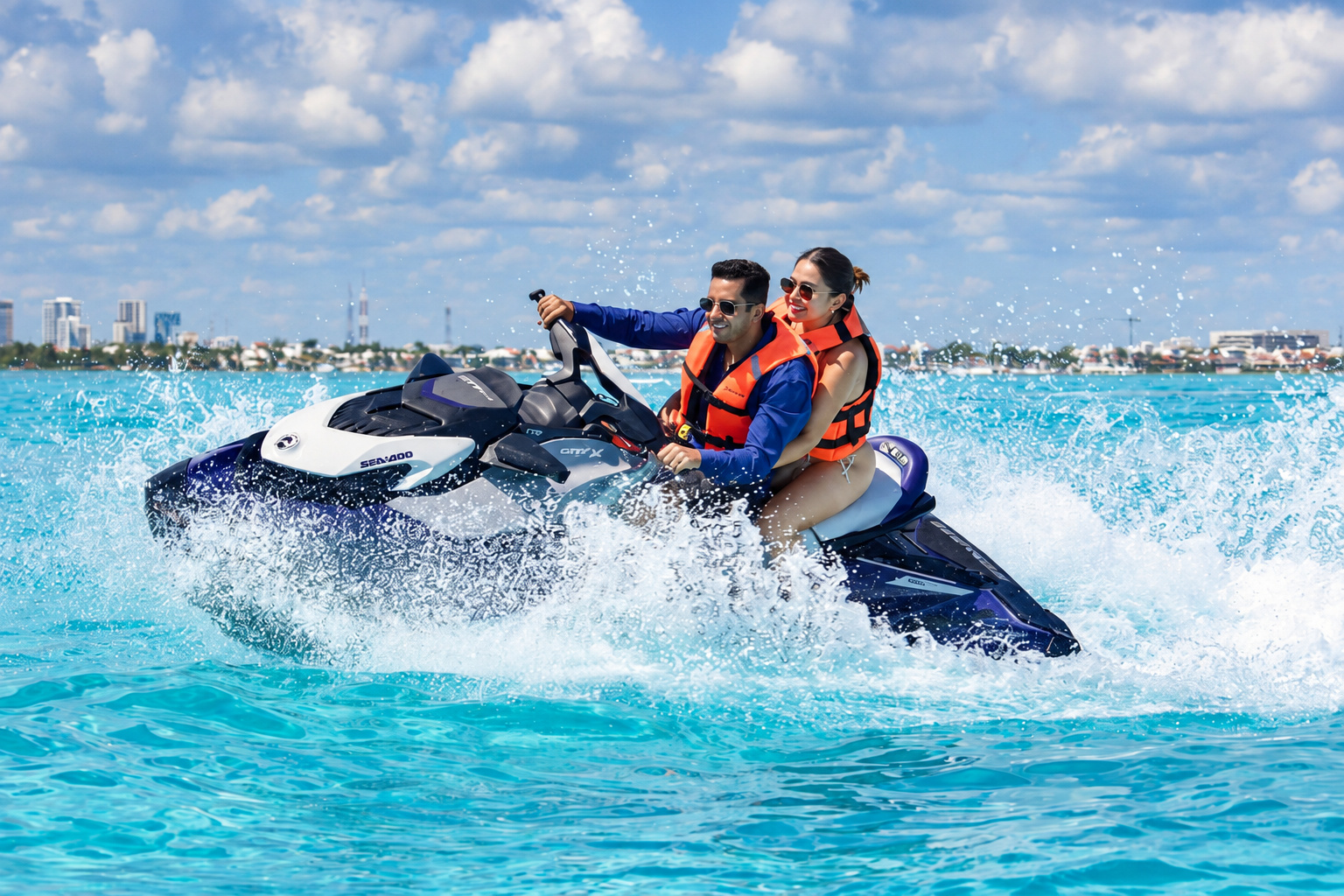 Sea-Doo jet ski on the Caribbean